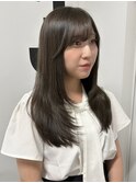 【 YOKE 】レイヤーカットオリーブグレージュ顔まわり前髪