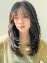 アグノス 青山(Agnos) レイヤーカット暗めカラーフェイスフレーミングデザインカラー