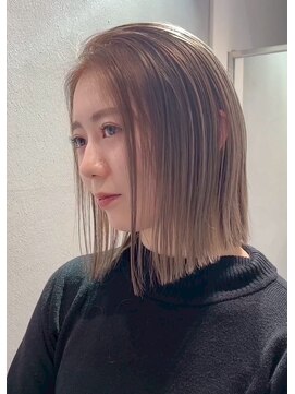 シェリ ヘアデザイン(CHERIE hair design) ボブ×ナチュラルグレージュ［福岡/天神/美容室/ダブルカラー］