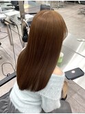 原宿韓国ブリーチなしミルクティーヘーゼルベージュブラウン