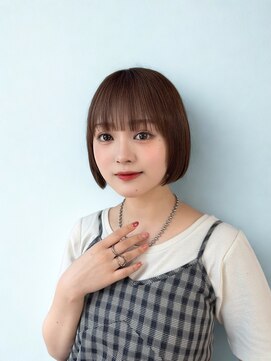ヘアーサロン ラフリジー(Loufreasy) 首周りスッキリ暖色ボブ