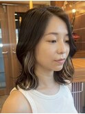 調布ダブルカラータッセルボブミルクティーベージュカラー