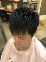 銀座マツナガ 浅草店 20代30代ビジネスショートアイロンパーマ爽やか黒髪