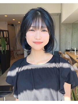 ディーエックス ウエスト(Dxxxx WEST) ブルーブラック/韓国風ボブ