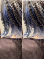 ラレイ ハラジュク(Lalei harajuku)&nbsp;【ささき】インナーカラー/ブルー/ブリーチ/イヤリングカラー