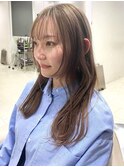 顔周りレイヤーカット*ロングレイヤー*艶シルクオイルカラー