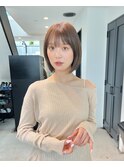 内巻きボブ　ミニボブ　大人ボブ