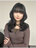 レイヤーカット×ウェーブ