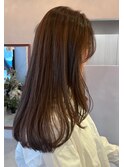 イメチェン外ハネボブ美髪ワイドバングミディアム縮毛矯正韓国