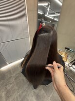 ファビ 渋谷(Fab) くびれヘア/暗めカラー/アプリコットオレンジ/縮毛矯正