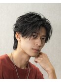 フェザーパーマセンターパート毛流れパーマニュアンスパーマ