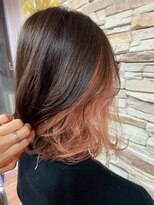 ジュリアンマーラ(Julien Mara) ピンクインナーカラー/ボブ/抜け感ウェーブ/お洒落/こなれヘア