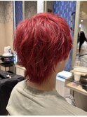 ショートウルフ×レッドカラー