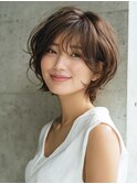 ★グレージュデザインカラーハッシュカットツートンカラーボブ