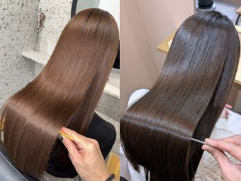 ラニヘアサロン(lani hair salon)の写真/ブリーチ毛でも艶髪◎低刺激ダメージレスストレートで憧れの艶髪&質感が叶う！［髪質改善TR/髪質改善］