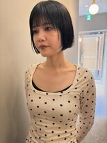 サンプラス(san+)&nbsp;【柏原良亮】黒髪ボブ　顔まわりカット　レイヤーボブ