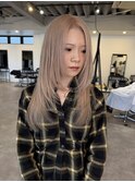 透明感カラー★ダブルカラーブリーチミルクティーホワイト