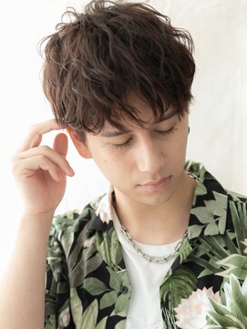トニーアンドガイメン ホテル京阪仙台店(TONI&GUY MEN) 20代30代ダークアッシュニュアンスパーマ無造作ショートh仙台