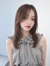 フィーリーカラー 大阪梅田店(feery color)&nbsp;ベージュインナーカラーショートボブレイヤーミディアム前髪