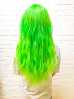 ヘアーエクステンド エフ 渋谷(f)&nbsp;蛍光キミドリロングヘアー