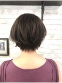 爽やかショート★透け感のあるグレージュカラー