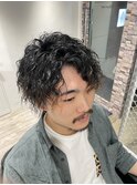 ツイストスパイラルパーマ/銀座/ツーブロ/ニュアンスマッシュ