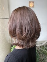 ヘアアンドメイク スタジオ ミムロ(HAIR&MAKE STUDIO MIMURO) 外ハネミディアム・ピンクグレージュ【Casii 表参道】