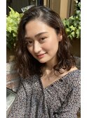 ミディアムヘア×外国人風ウェーブパーマ