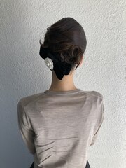 着物 シンプル クラシカル 面 カール ヘアスタイル