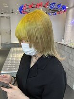 ゲーム 渋谷店(GAME)&nbsp;ダブルカラーイエローベージュカラーケアブリーチ韓国ハイトーン