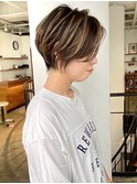 #ハイライト #前髪なしショート