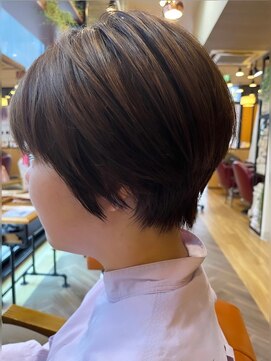 フレンズ 手稲店(friend's) ショートボブ朝のお手入れ簡単20代耳下ポイントカラー札幌美容室