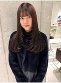 顔周りレイヤー×アッシュグレージュ
