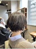 大人ショートボブ/グレージュ