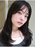 ◆モテ髪ロングレイヤー/小顔レイヤーカット/黒髪/ワンカール