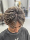 メンズハイライトバレイヤージュメッシュ