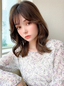 アフロート エル 錦糸町(AFLOAT L) 【20代30代】小顔レイヤーミディアム/黒髪/暗髪/ココアベージュ