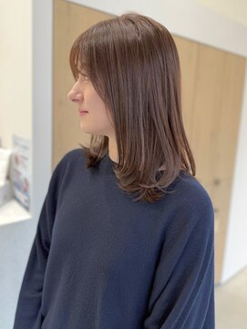 ノエシキカ(noe sikika) ミディアムレイヤー/韓国/レイヤーカット/ダブルカラー/栄l100