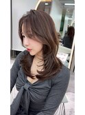 ミディアムレイヤーカット/似合わせカット/大人ガーリー/20代