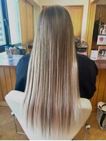 エクステンション クーチャー(Extention Cu'cha)&nbsp;エクステスーパーロング♪ピンク白メッシュ