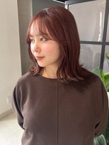 アンニュ(annuy)&nbsp;くびれヘア カシスブラウン 顔周りカット 透明感カラー 艶髪