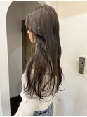 ブリーチなしカラー◎オリーブベージュロングレイヤー