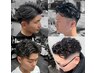 メンズカット+ナチュラルパーマ+シェービング¥12300→¥11000