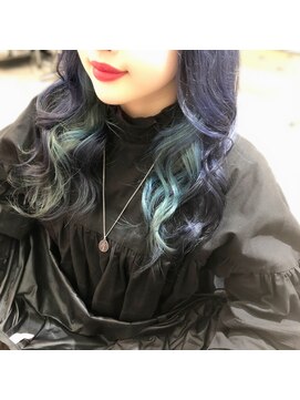 メルシー(Merci) 《Merci》ネイビー＋カラーバタBlue