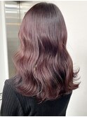 ラベンダーピンク　暖色系カラー　艶カラー　ダブルカラー　