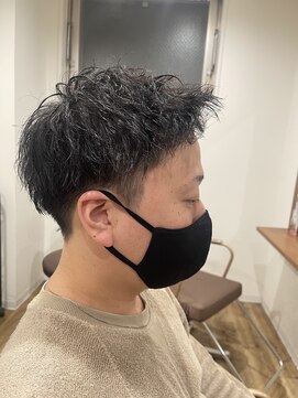 メンズアンダーバーホワイト 南海難波店(Men's _WHITE) ツイストスパイラルアップバング