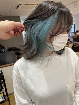 ロンド レア 天神大名店(Lond Le’a) ミルクティーベージュ/ダブルカラー/ケアブリーチ/くびれヘア