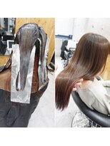 ヘアテリア リュウ 大塚(hair teria ryu) 面を整えてツヤ髪・表面髪質改善ストレート/インナーカラー