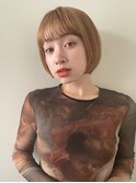 ショートボブ/ショート/ボブ/ベージュ/似合わせカット