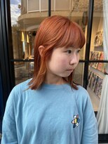 クロレ(CLORE) 切りっぱなし ブリーチ オレンジカラー 外ハネ